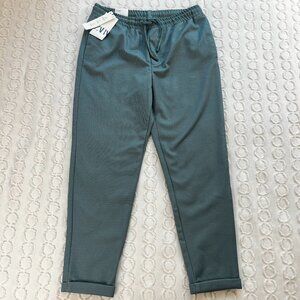 Zara Pants Men's Large Jogger Knit Easy Care Mint Green Pull On New with Defect